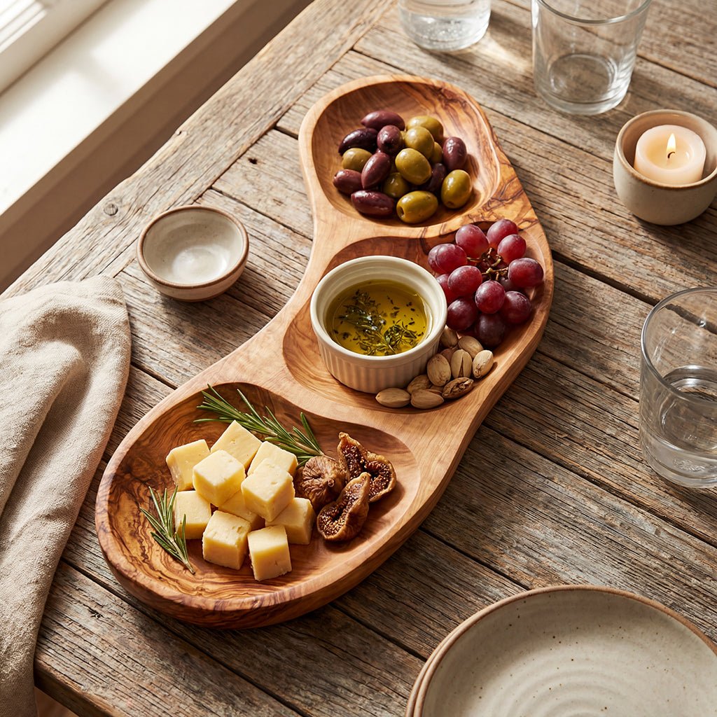 Olive Wood Snack Tray Ember Collective
