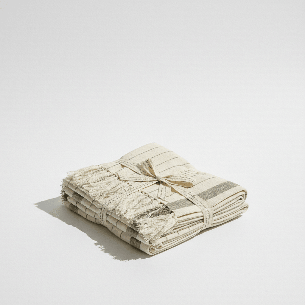 Pinstripe Hammam Hand Towels 2pc Ember Collective