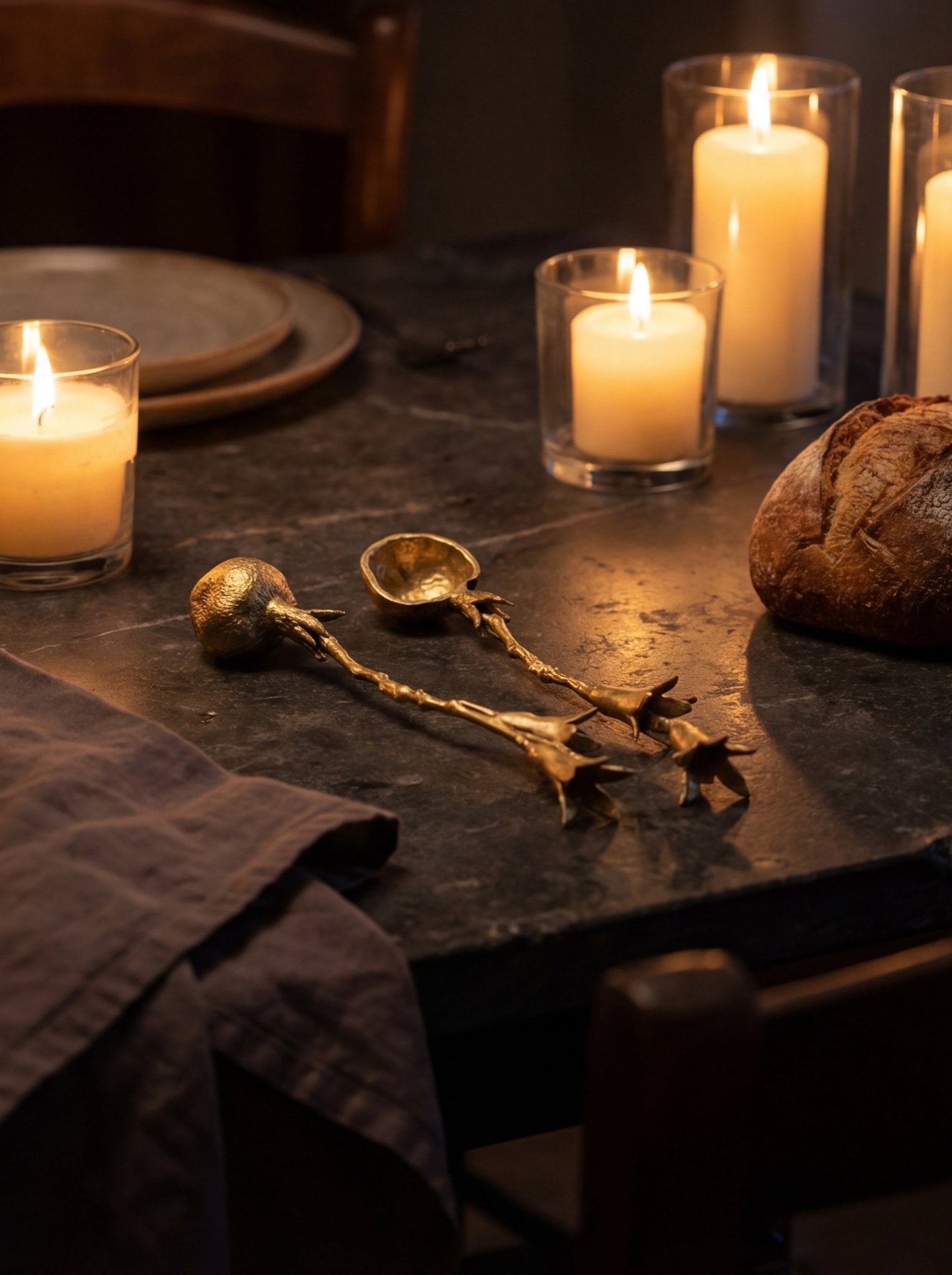 Pomegranate Serving Spoons (Set of 2) Ember Collective