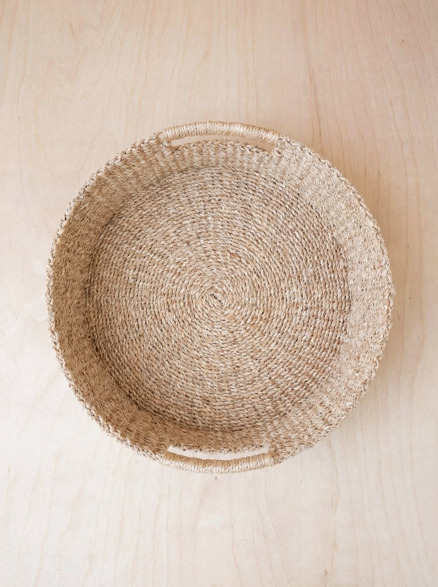 Round Woven Straw Basket Ember Collective