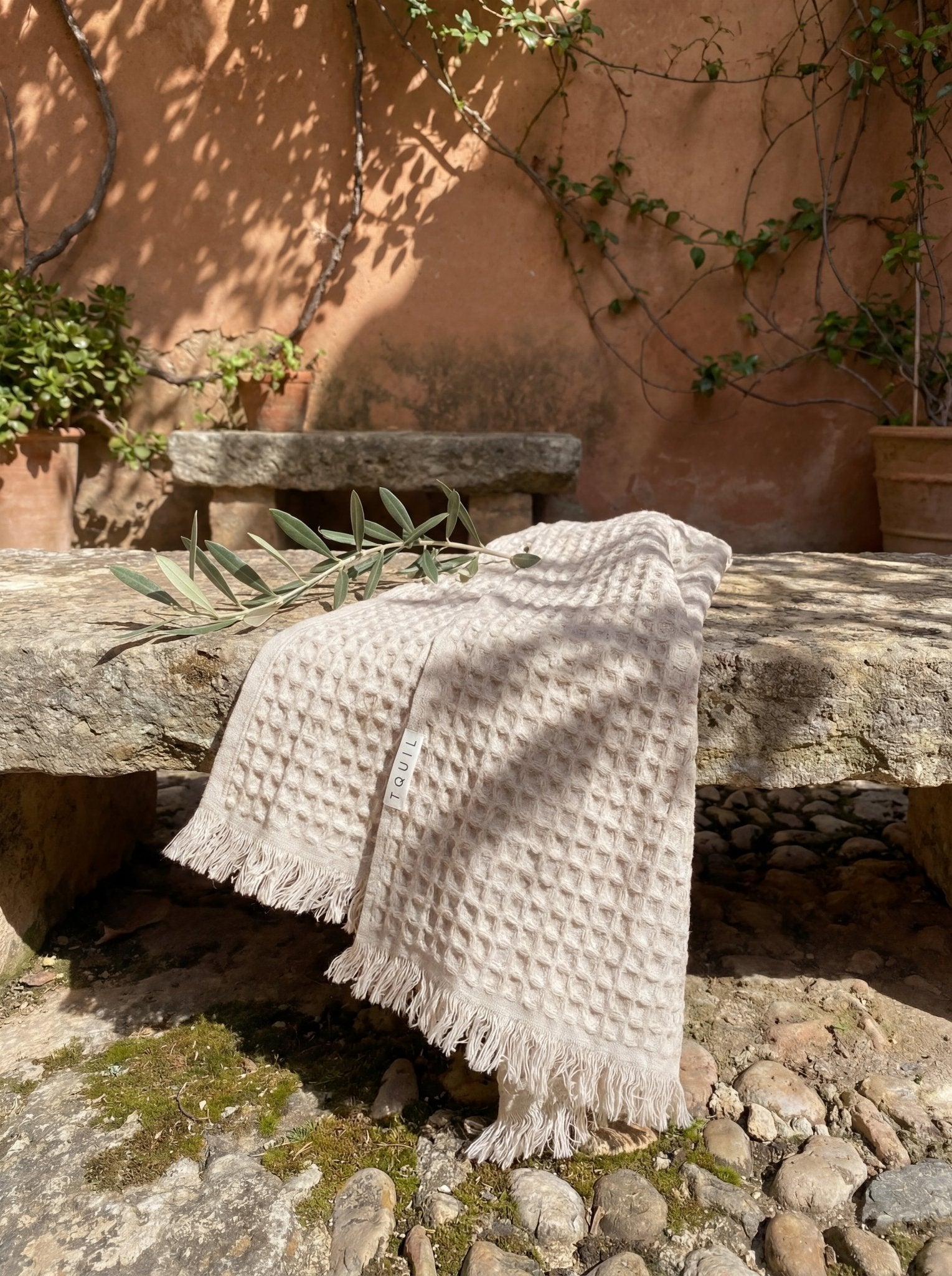 Waffle Soft 100% Cotton Hand Towel Sand Ember Collective