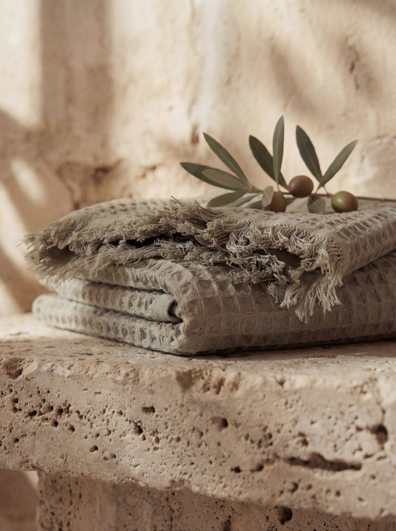Waffle Soft 100% Cotton Hand Towel Sand Ember Collective