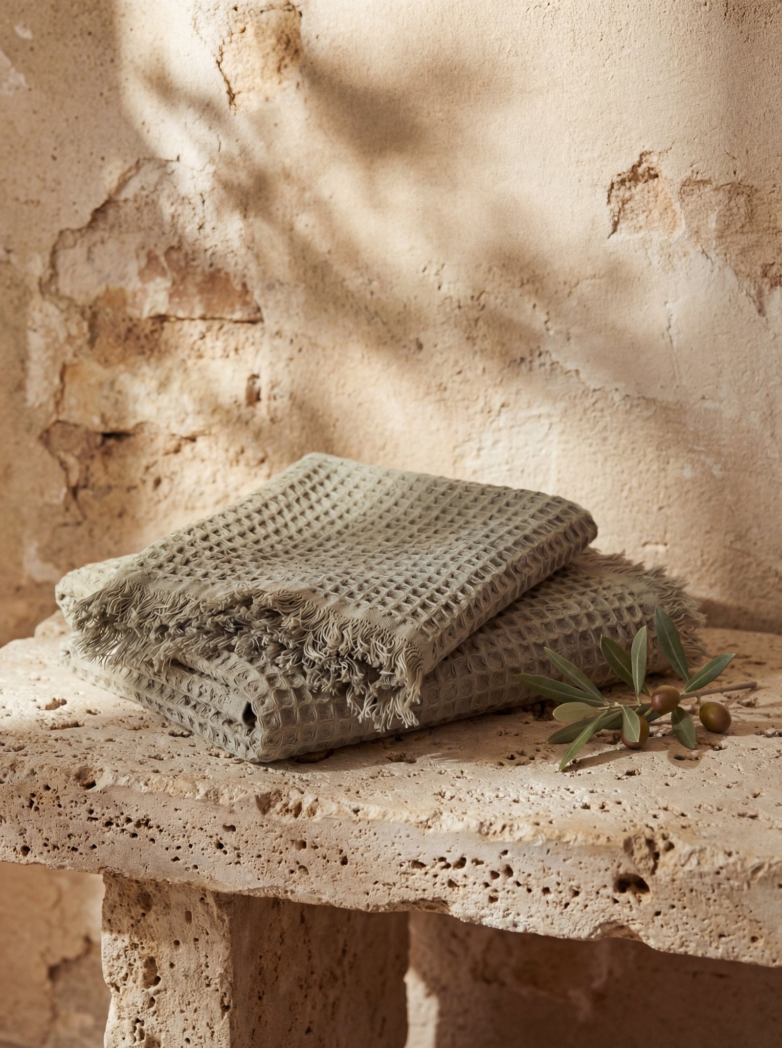 Waffle Soft 100% Cotton Hand Towel Sand Ember Collective