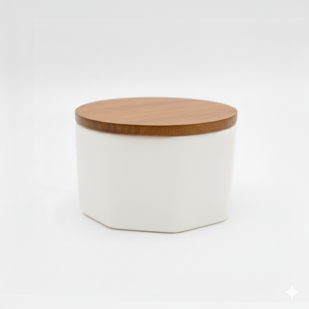Wood Lid for Salt Cellar Warm Brown Ember Collective