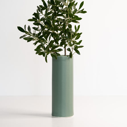 Bloom Vase - Handmade Porcelain Flower Vase Rosemary Green Ember Collective