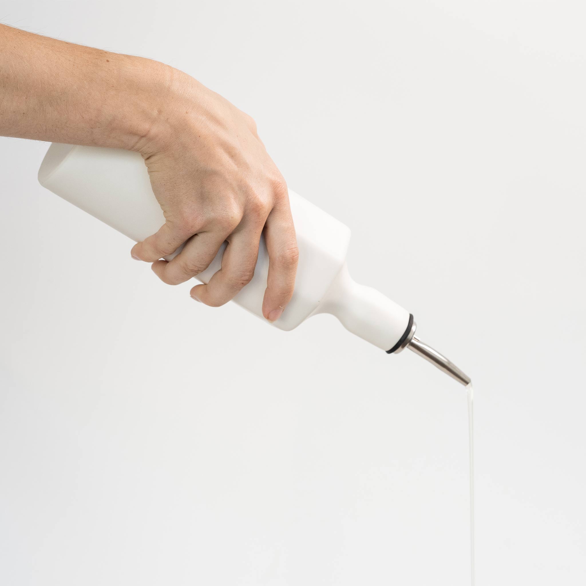 Elixir Porcelain Olive Oil Dispenser Silk White The Bright Angle